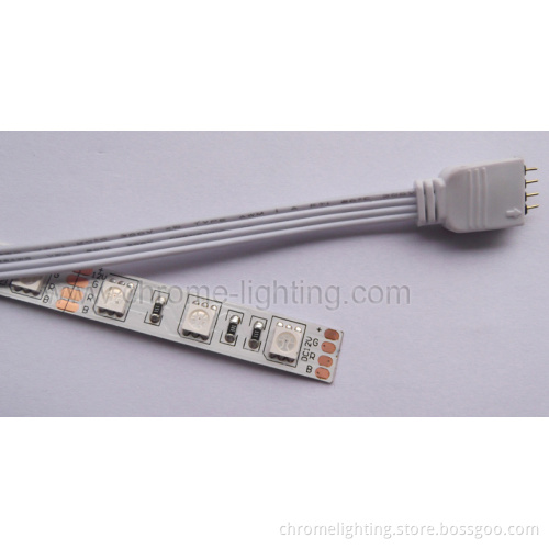 5050 RGB Strip Light, with Male Plug on Ends, 60 LEDs/M, USD3.24/M
